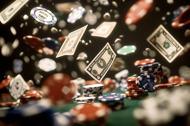 Bandar Poker table interface on grab4d showing dealer position and player hands